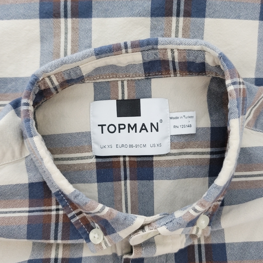 Topman Plaid Button Down XS - Picture 5 of 5